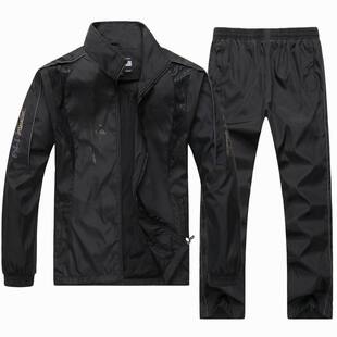 中老年人男士运动服套装春秋季上衣休闲中年跑步服宽松外套爸爸装