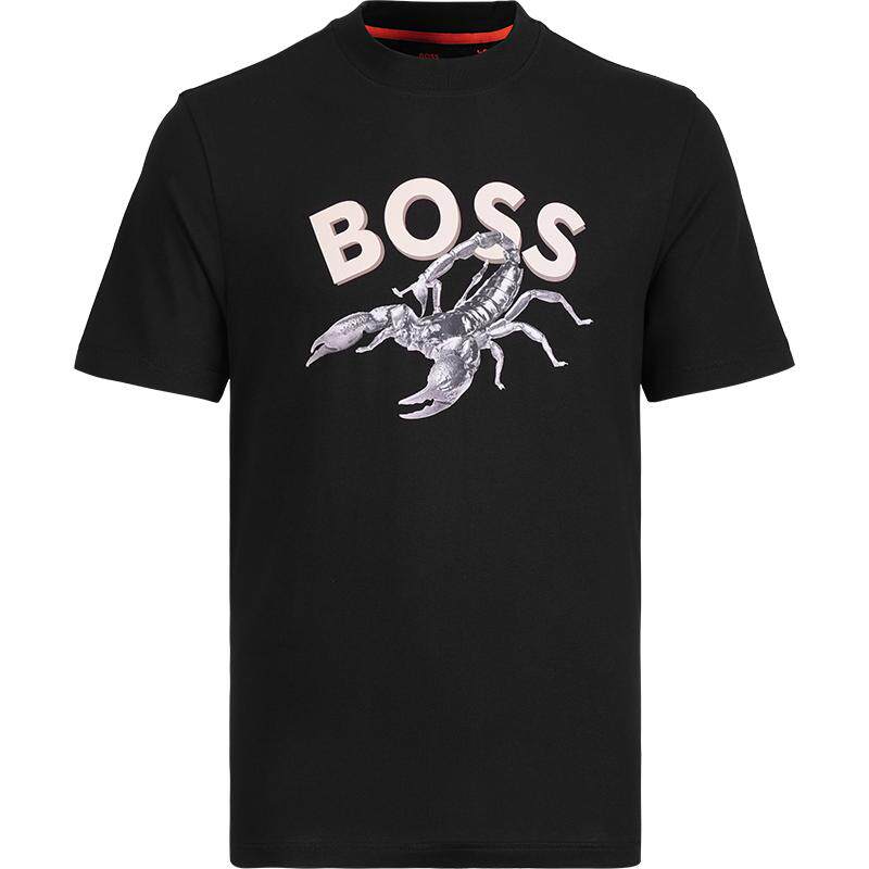 HugoBoss男士纯棉圆领短袖T恤