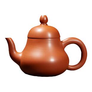 建水紫陶壶名家纯全手工复烧光素思亭壶精品陶壶泡茶壶茶具复古壶