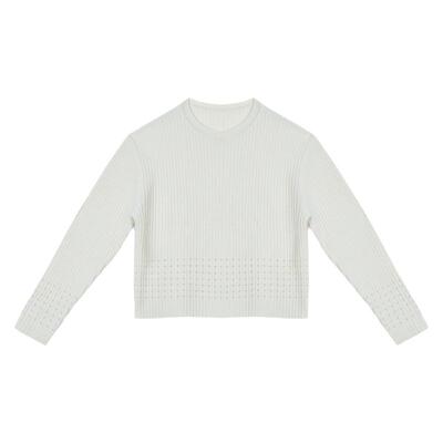 UPW特细美利奴羊毛坑条针织衫