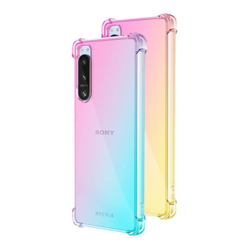 适用索尼Xperia1V手机壳镜头10全包5IV气囊Ace防摔10小众PRO-I个性L4渐变Xperia8透明硅胶软壳S