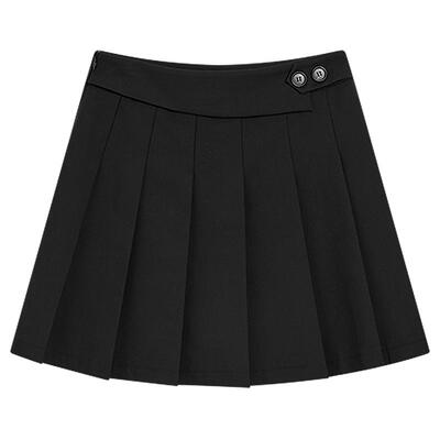 KBNE学院风小个子黑色半身裙女2026夏季新款a字jk裙百褶裙短裙子