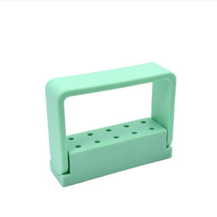 牙科材料高速车针架10孔塑料车针放置架消毒架车针盒消毒盒耐高温