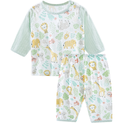 Aengbay婴儿薄款家居服秋衣套装