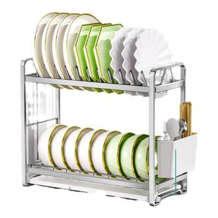 不锈钢碗碟收纳架沥水碗架厨房置物架碗盘碗筷放碗碟子盘子收纳架