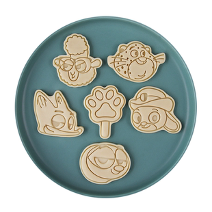 疯狂动物城饼干模具朱迪狐尼克黄油烘焙卡通曲奇DIY印花粘土工具