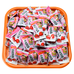 小龙人奶糖草莓味方块奶糖零食糖果软糖喜糖散装批发