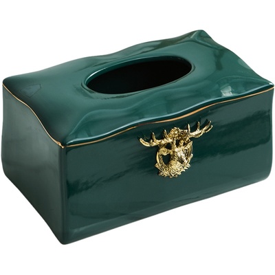 陶瓷客厅茶几纸巾盒景逸