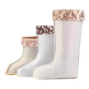 保暖雨鞋棉套可拆女高筒内胆雨靴中筒胶鞋棉套加绒男内里袜套冬季