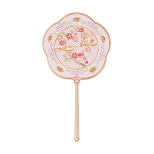 中国国家博物馆杏林春燕手持镜国风精致便携伴手礼粉色手持化妆镜