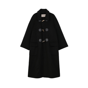 MRS Studios 澳洲美利奴羊毛H型Duffle Coat大口袋牛角扣大衣外套