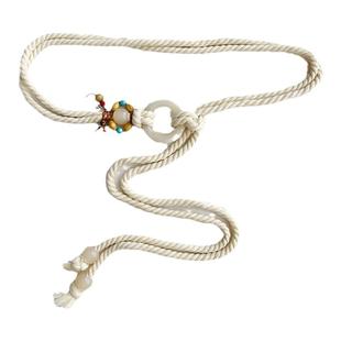 民族风复古编织打结腰带女配裙子百搭配饰波西米亚复古细腰绳古风