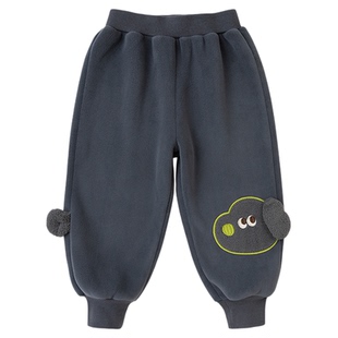 嘟嘟家男童裤子抗静电儿童运动裤加厚冬季宝宝长裤女童休闲裤冬装