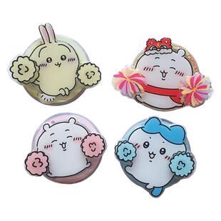 可爱啦啦队哈气小猫手机磁吸气囊支架可伸缩适用magsafe强力吸附