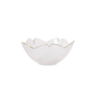 金边樱花水果碗玻璃小碟子精致餐具透明碗盘餐厅零食糖果点心盘子