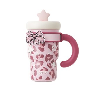 哈尔斯保温杯水杯女生高颜值陶瓷内胆新款吸管杯桌面杯子生日礼物