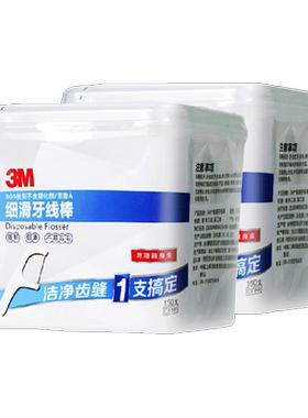3M细滑无味薄荷牙线棒