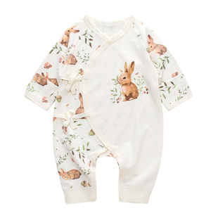 初生a类春秋婴儿衣服0一3月新生儿宝宝小月龄百天满月连体衣套装