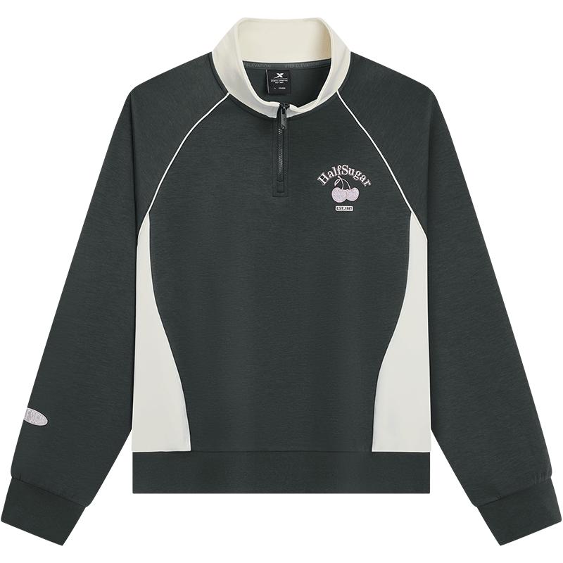 特步生活系列丨套头卫衣女2026年秋季新款休闲宽松女装运动上衣女