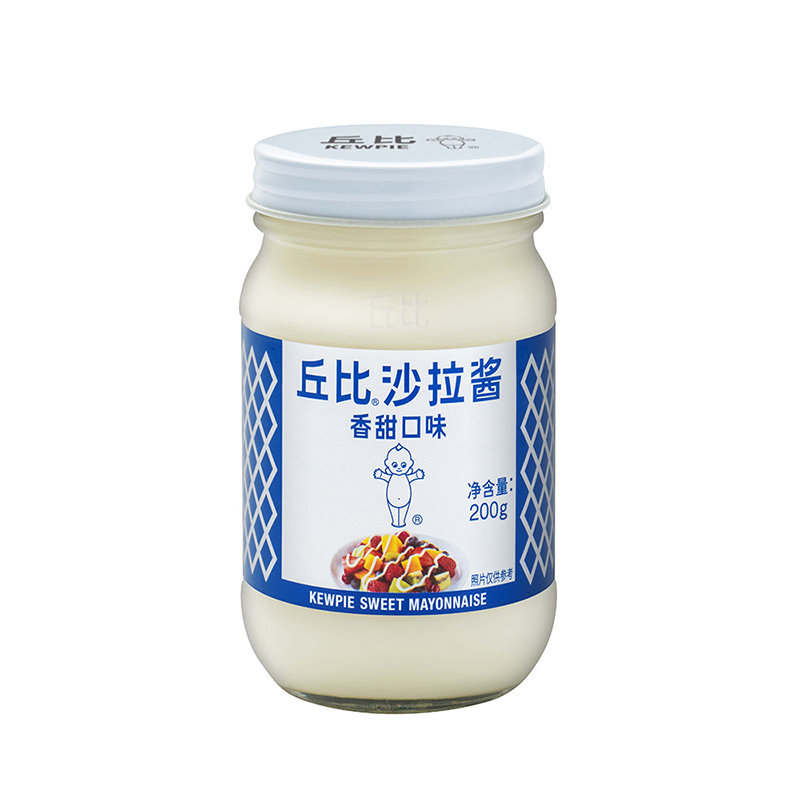 丘比沙拉酱玻璃瓶装香甜口味