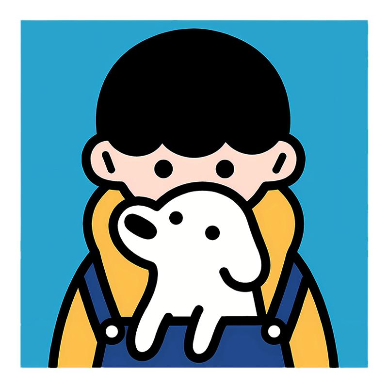 可爱小狗客厅小尺寸装饰画无框画