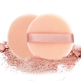 香蕉粉饼粉扑替换KVD粉饼玫珂菲粉饼扑化妆定妆圆形薄小号散粉扑