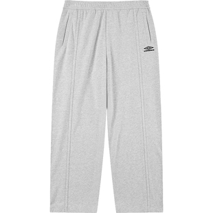 umbro茵宝官方运动针织宽松直筒糯米裤长裤休闲裤中性风套装卫裤