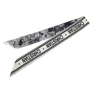 85度灰法式字母蝴蝶结丝巾发带女绑发高级感日常外带头饰发绳配饰