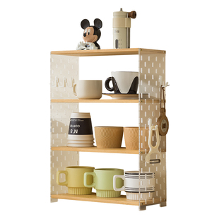 水杯子收纳置物架桌面杯架茶具储物马克杯水吧咖啡家用餐边柜多层