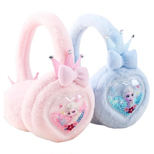 迪士尼耳罩女童儿童可折叠护耳保暖艾莎公主秋冬款防寒保暖男女孩