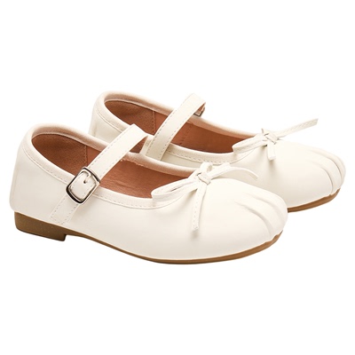 小米步女童皮鞋秋季新款软底鞋子