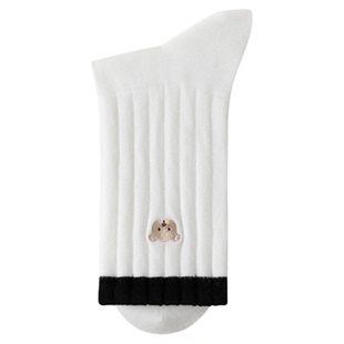 袜子女纯棉防脚气防臭秋冬季加厚款抑菌士中长筒袜可爱抗皱不起球