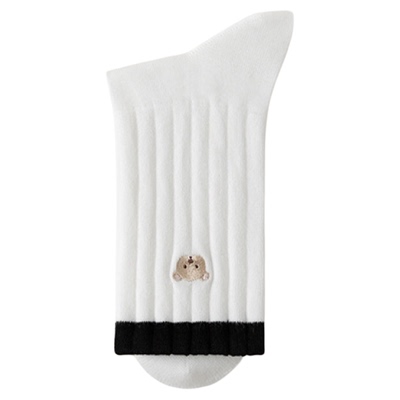 袜子女纯棉防脚气防臭秋冬季加厚款抑菌士中长筒袜可爱抗皱不起球