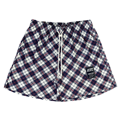 andtime正品复古格子短裤