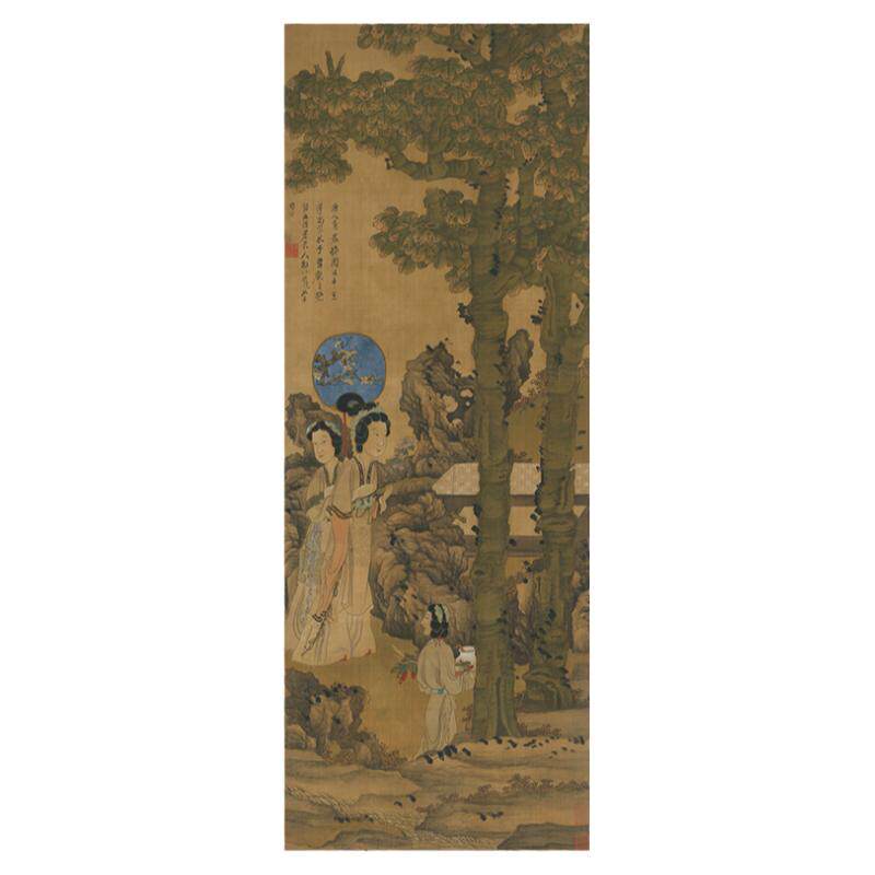 陈老莲陈洪绶眷秋图高清仕女图
