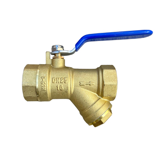 加厚全铜DN15Y型过滤器球阀一体铜阀门20 地暖气截门25 4分6分1寸