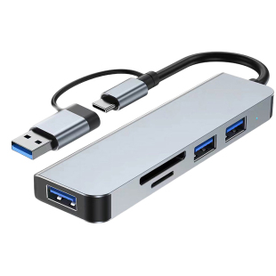 Typec扩展坞笔记本电脑扩展接口C口转USB接口读卡器SD卡转HDMI网卡VGA接口适用苹果笔记本IPAD其它C口笔记本