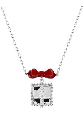 【左七七同款】Blingkolio 25新款蝴蝶结礼物盒项链女精致锁骨链