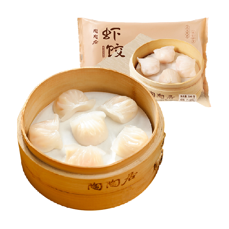 陶陶居水晶虾饺广式早茶点心早餐含整颗虾仁饺子速冻食品