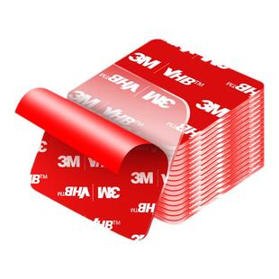 3M4910双面胶高粘度车用强力固定耐高温不留痕透明纳米双面贴隐形汽车支架etc专用背胶车用摆件固定粘贴片