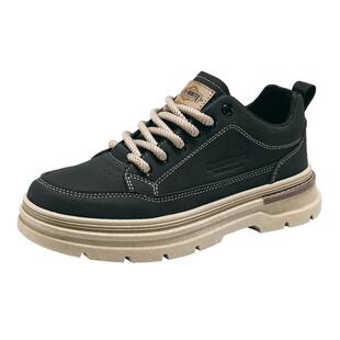 男鞋2026新款春季防滑耐磨工作上班休闲板鞋百搭防水运动工装潮鞋