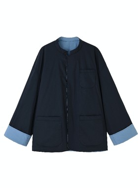 Herz双面夹棉复古学院风外套