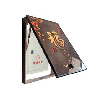 密码锁加厚中式电表箱装饰画老式配电箱明装电闸箱装饰遮挡挂画