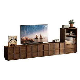 高级感实木电视柜床头收纳陈列柜客厅家用复古骨骼线茶几组合斗柜