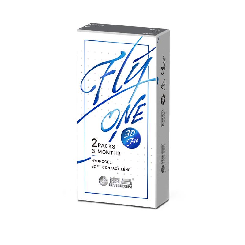 【自营】海昌隐形近视眼镜季抛盒3DFit2片水凝胶轻盈透氧官网正品