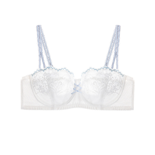 奶糖女孩泡芙蕾丝内衣女甜奶油法式文胸罩性感大胸显小夏薄款聚拢