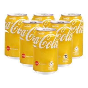 香港版进口可口可乐柠檬味可乐碳酸饮料港式汽水茶糖易拉罐装雪碧
