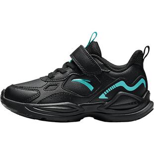 安踏儿童鞋2024秋冬皮面保暖男童运动鞋小童中童跑步鞋软底鞋子