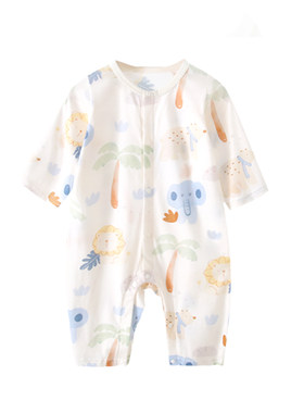 【冰蚕棉】婴儿衣服夏季超薄款长袖空调服新生儿宝宝睡衣纯棉夏装