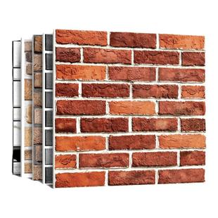 复古红砖墙纸砖块饭店餐厅仿古砖头壁纸砖纹防水商用贴纸墙砖自粘